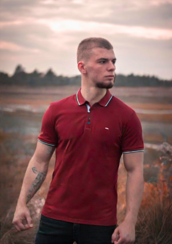 Red Polo Shirt with Zip – Stylish, Comfortable & Modern Casual Wear